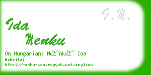 ida menku business card